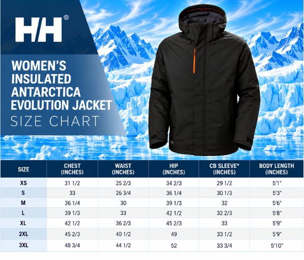 Women Parka Size Chart